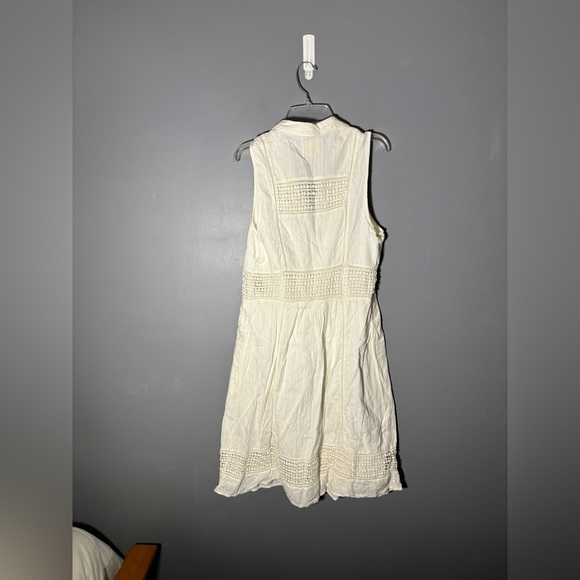 Maeve White Button Crocheted Day Dress Womens Size 10 - Picture 3 of 5